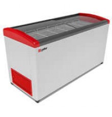 Ларь морозильный GELLAR FG 600 E гнутое стекло (-12...-25) красный