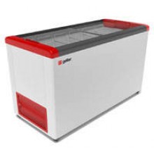 Ларь морозильный GELLAR FG 500 С прямое стекло (-12...-25) красный