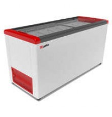 Ларь морозильный GELLAR FG 600 C прямое стекло (-12...-25) красный
